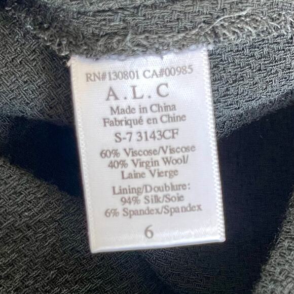 A.L.C. Black Tonne Knee Length Front Slit Pencil Skirt NWT - Picture 6 of 7